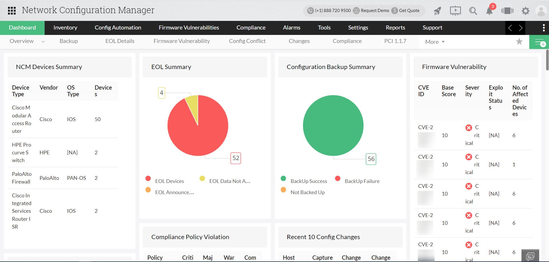 screenshot of ManageEngine Network Configuration Manager